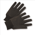 West Chester 95-809PD 10 oz. Brown Jersey Dotted Gloves